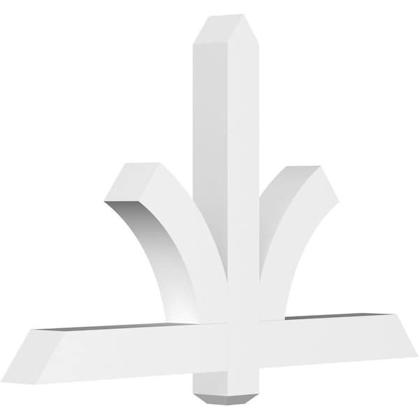 Ekena Millwork Redmond Architectural Grade PVC Gable Bracket, 48"W x 30"H x 4"D x 4"F, 15/12 Pitch GBP048X30X0404RED00 - main
